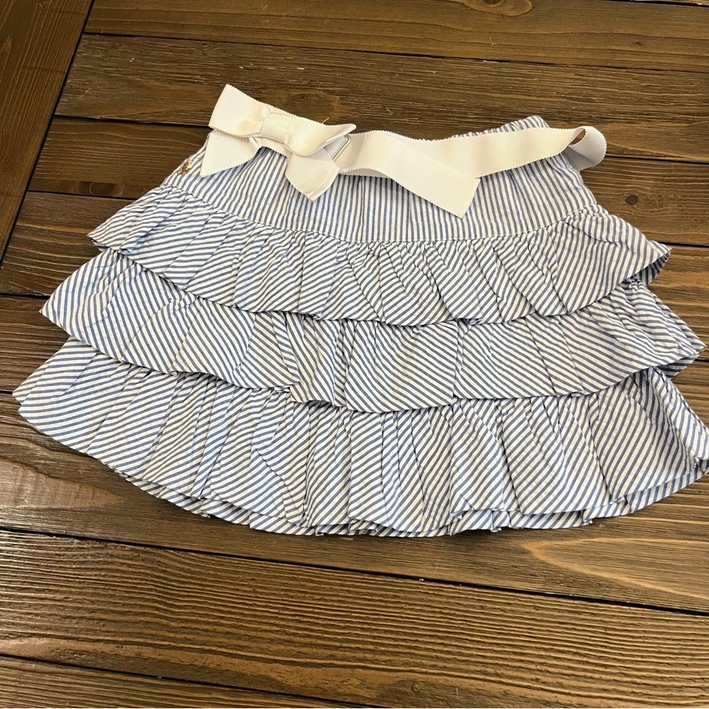 Ralph Lauren Kids Blue and White Mini Skirt